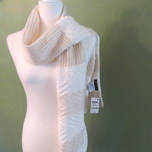 Beautiful I-N-C International Concepts Ivory Knit Chenille Scarf